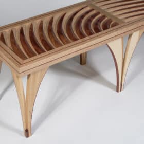 Modern Bench by Michael Mittelman, M.33,  Hand Made