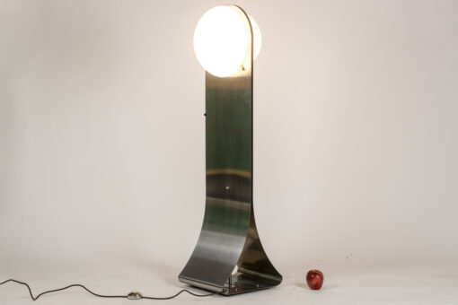 Metal and Opaline Floor Lamp - Staged - Styylish