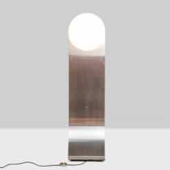 Metal and Opaline Floor Lamp - Front - Styylish