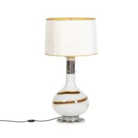 White Glass Lamp, 1970s