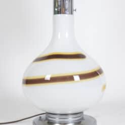 White Glass Lamp - Stripe Detail - Styylish
