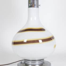White Glass Lamp, 1970s