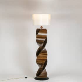 Sculptural Wooden Lamp, 1980s