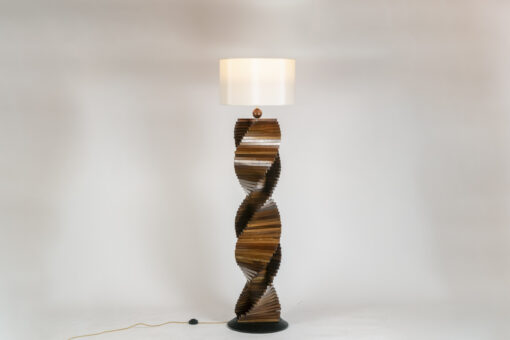 Sculptural Wooden Lamp - With Light On - Styylish