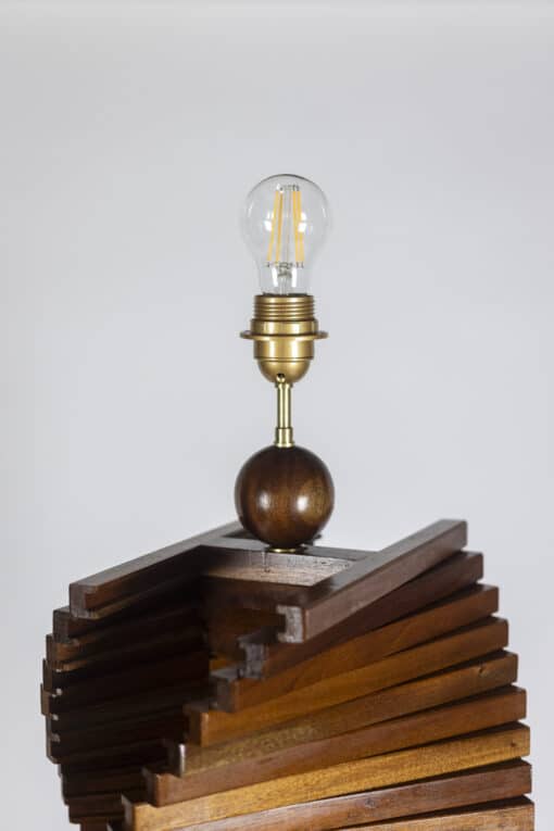 Sculptural Wooden Lamp - Lightbulb - Styylish