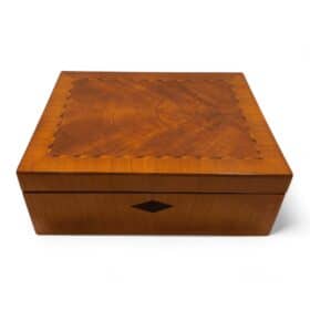 Cherry Wood Biedermeier Box with Inlays, Austria circa 1820