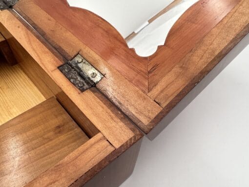 Cherry Wood Biedermeier Box - Hinge Detail - Styylish