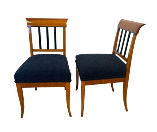 Set of Six Biedermeier Chairs - Front and Side Angle - Styylish