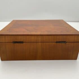Cherry Wood Biedermeier Box with Inlays, Austria circa 1820