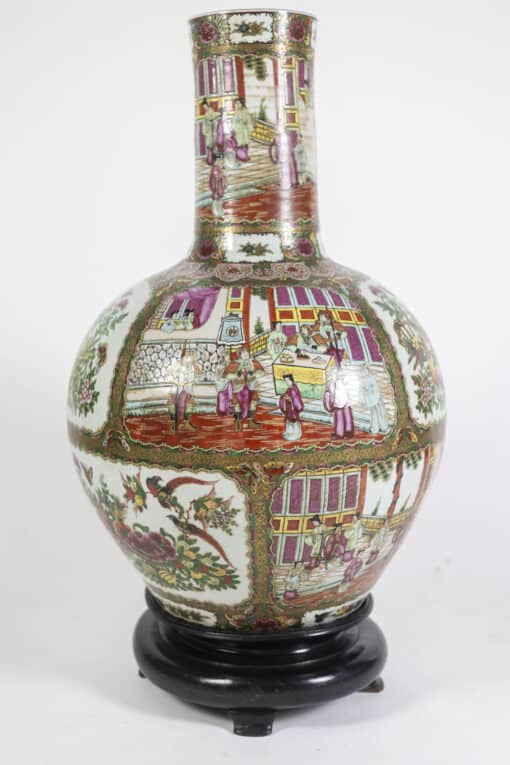 Canton Porcelain Vases - Rounded Middle - Styylish