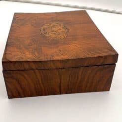 Biedermeier Jewelry Box with Ink - Side Wood Detail - Styylish