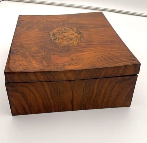 Biedermeier Jewelry Box with Ink - Side Wood Detail - Styylish