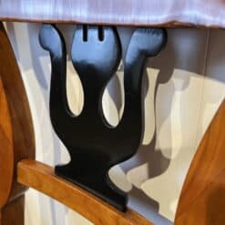 Set of Four Biedermeier Chairs - Ebonized Wood Backrest Detail - Styylish