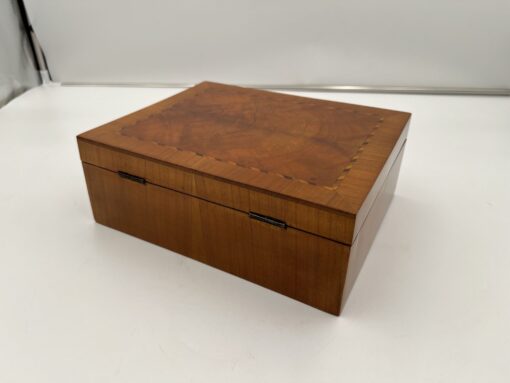Cherry Wood Biedermeier Box - Back Wood Detail - Styylish