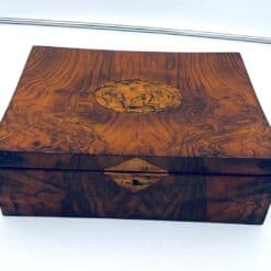 Biedermeier Jewelry Box with Ink - Front Wood Detail - Styylish