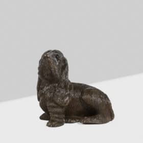 Carved Basswood Dog, Black Forest style, Circa 1900