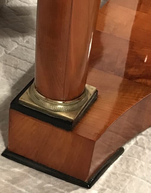 Biedermeier Demilune Table - Gold on Column Details - Styylish