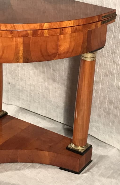 Biedermeier Demilune Table - Column Details - Styylish