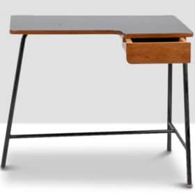Jacques Hitier Desk for MBO, Oak and Black Metal, 1951