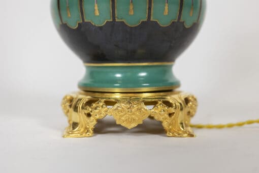French Porcelain Lamps - Gold Base Detail - Styylish