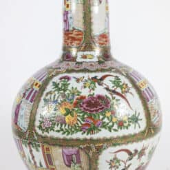 Canton Porcelain Vases - Decorative Floral Scene - Styylish