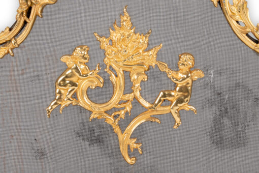 Louis XV Style Ormolu Fir Screen - Cherubs - Styylish