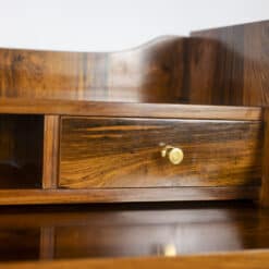 Retractable Rosewood Secretary Desk - Right Side Drawer - Styylish