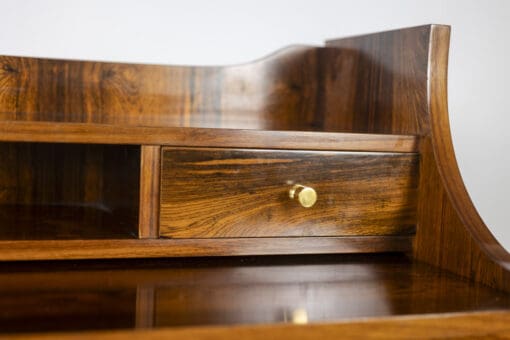 Retractable Rosewood Secretary Desk - Right Side Drawer - Styylish