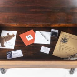 Retractable Rosewood Secretary Desk - Interior Compartment - Styylish