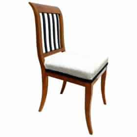 Biedermeier Side Chairs Pair, Solid Walnut, Franconia, Germany circa 1825