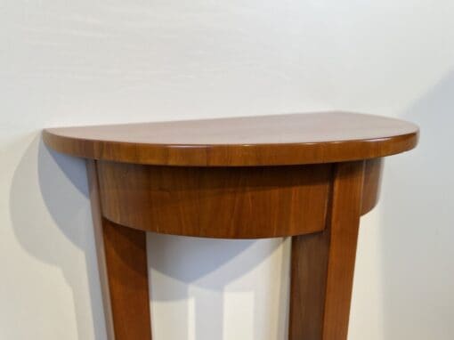 Small Biedermeier Demi-Lune Console Table - Edge Veneer Detail - Styylish
