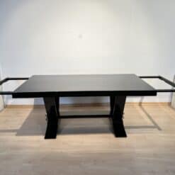 Art Deco Expandable Dining Table - Extended Without Leaves - Styylish