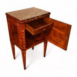 Antique French Louis XVI Nightstand -with open door and drawer - Styylish