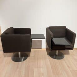 Pair of Cubic Swivel Chairs - Full Profiles with Tables - Styylish