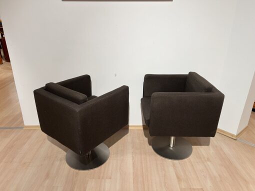 Pair of Cubic Swivel Chairs - Side and Front View - Styylish