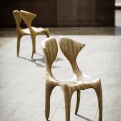 Dune Carved Chair - Front and Side - Styylish