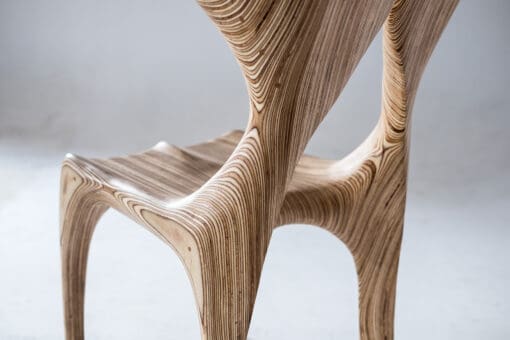 Dune Carved Chair - Wood Grain Detail - Styylish