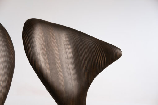 Dune Carved Chair - Darker Wood Backrest - Styylish