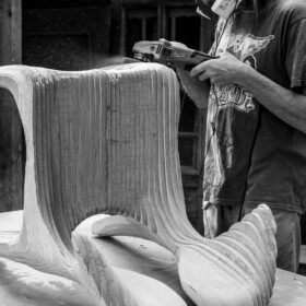 Nexus Carved Armchair, Handcraft, Limited Edition