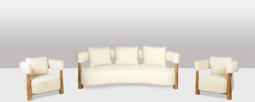 Pair of “Bean” Shaped Armchairs - Full Set - Styylish
