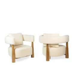 Pair of “Bean” Shaped Armchairs - Styylish