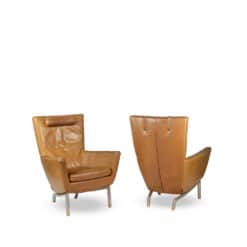 Pair of Leather Armchairs - Styylish