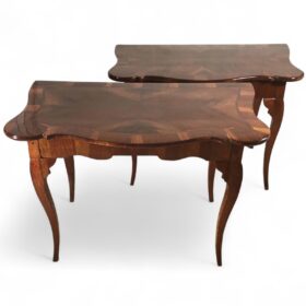 Pair of Console Tables, Italy 18th century, Walnut