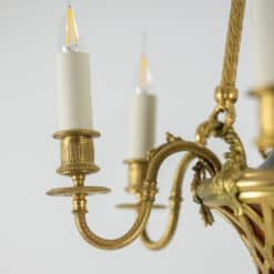 Louis XVI Style Chandelier - Side Profile With Candles - Styylish