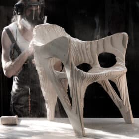 Nexus Carved Armchair, Handcraft, Limited Edition