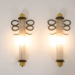 Art Deco Style Wall Lights - With Lights On - Styylish