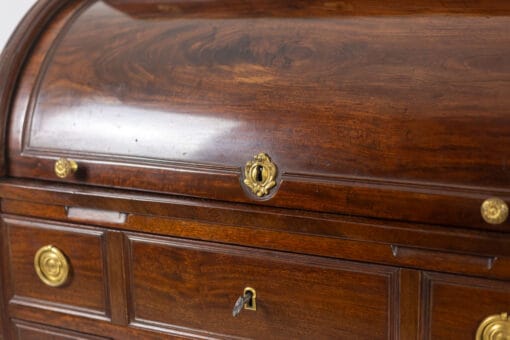 Mahogany Secretary Desk - Keyhole Detail - Styylish