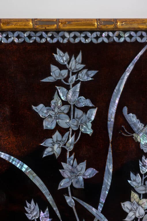 Asian-Style Lacquer Panels - Flower Decoration - Styylish