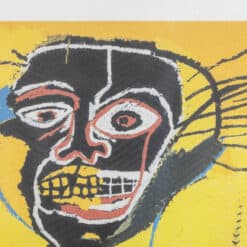 Colorful Jean-Michel Basquiat Silkscreen - Face Detail - Styylish
