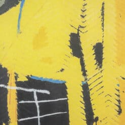 Colorful Jean-Michel Basquiat Silkscreen - Yellow Detail - Styylish